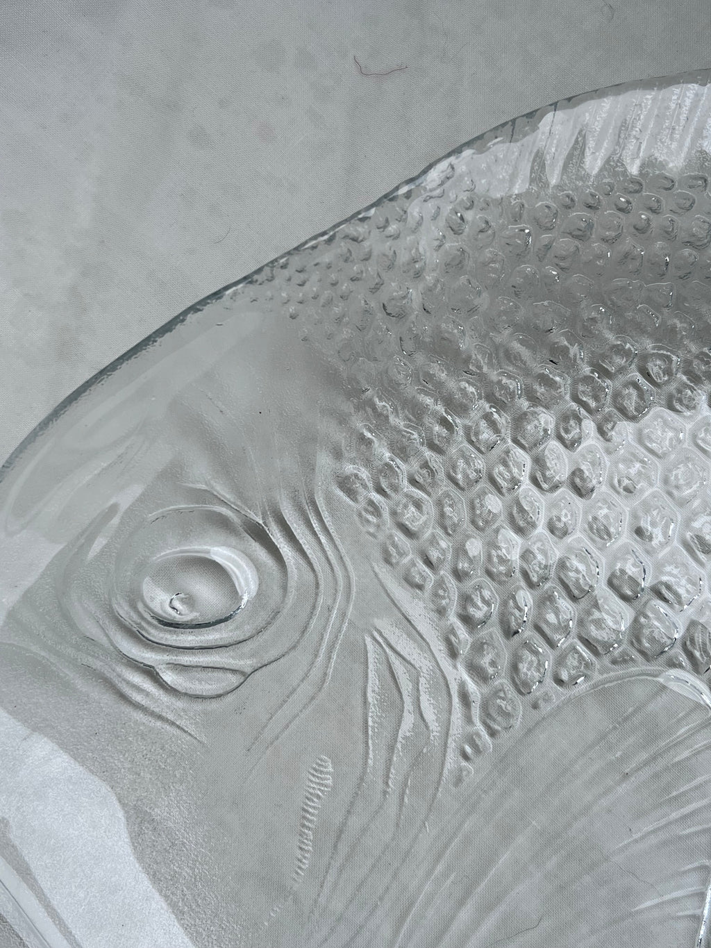 grand plat poisson en verre
