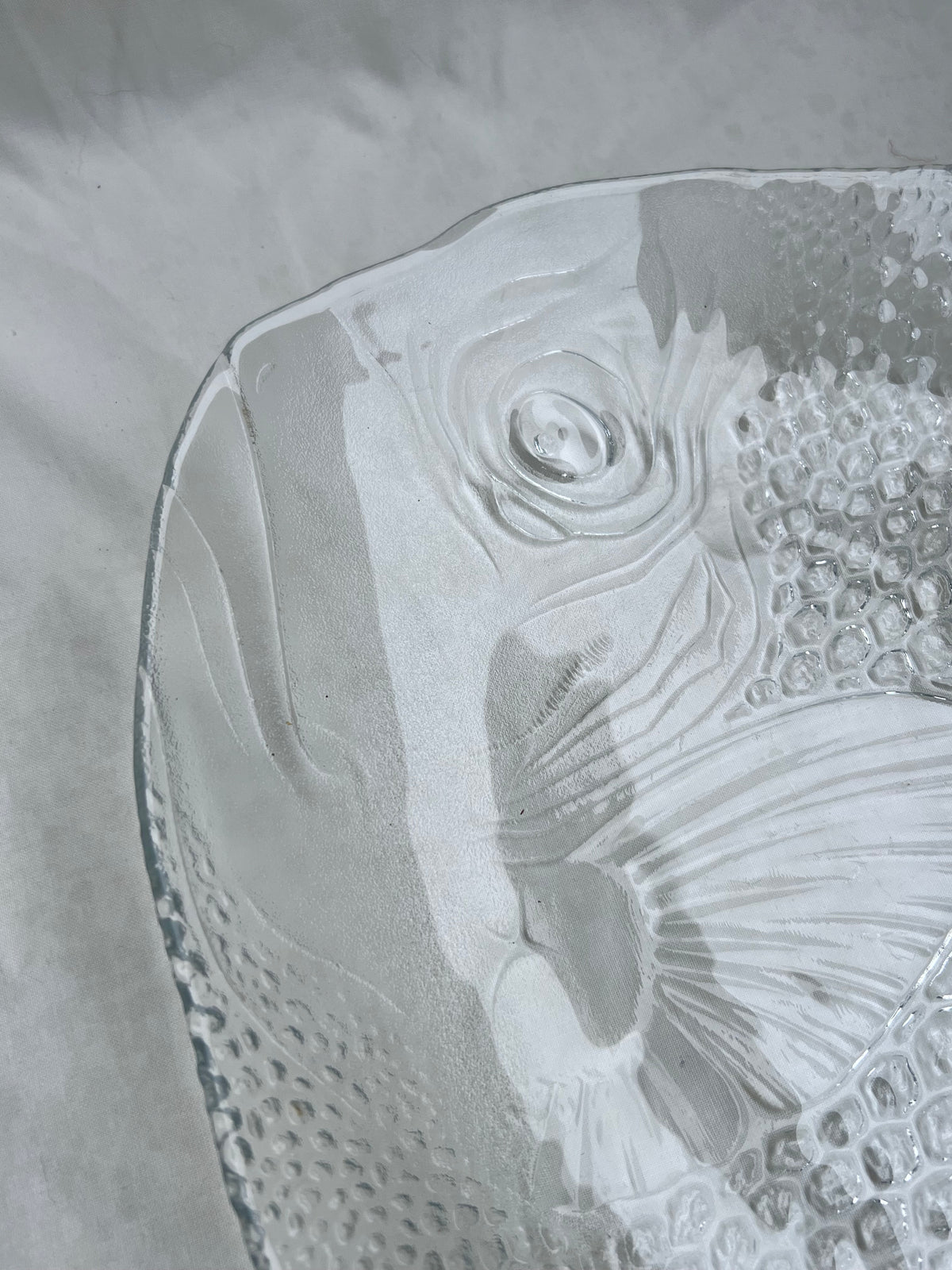 grand plat poisson en verre